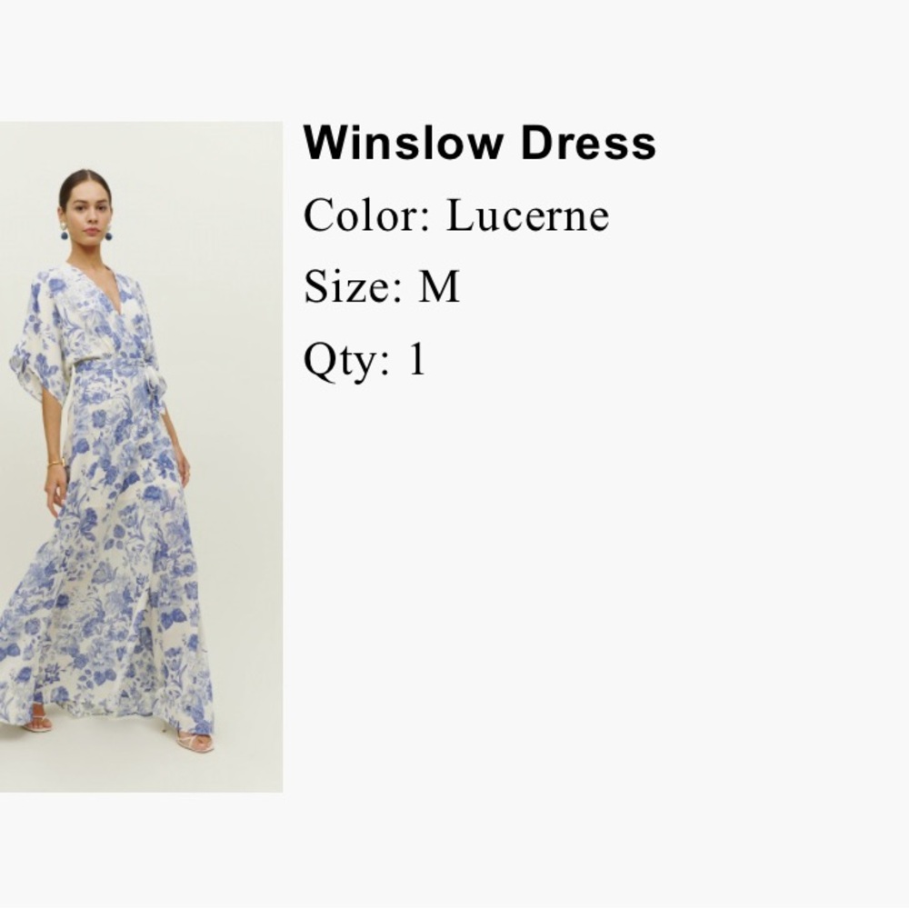 Women's Blue Floral Dress by reformation